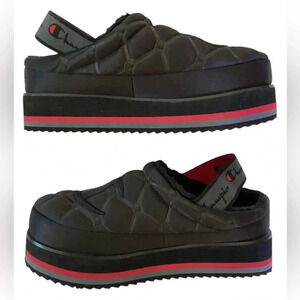 CHAMPION WOMEN'S HOT STUFF PLATFORM SLING BACK SLIPPERS SIZE 8W